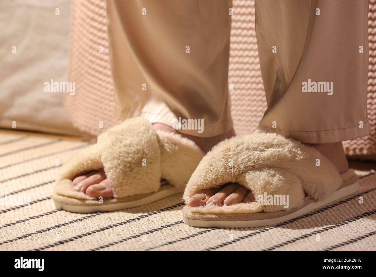 Girls wearing slippers store