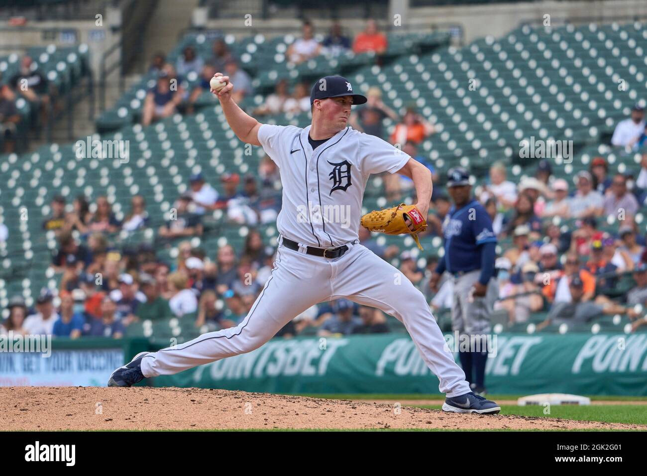 Detroit MI, USA. 12th Sep, 2021. Detroit pitcher Kyle Funkhouser (67