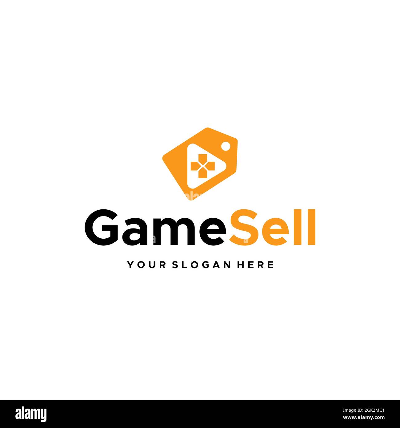 minimalist label cursor play game logo design Stock Vector Image & Art ...