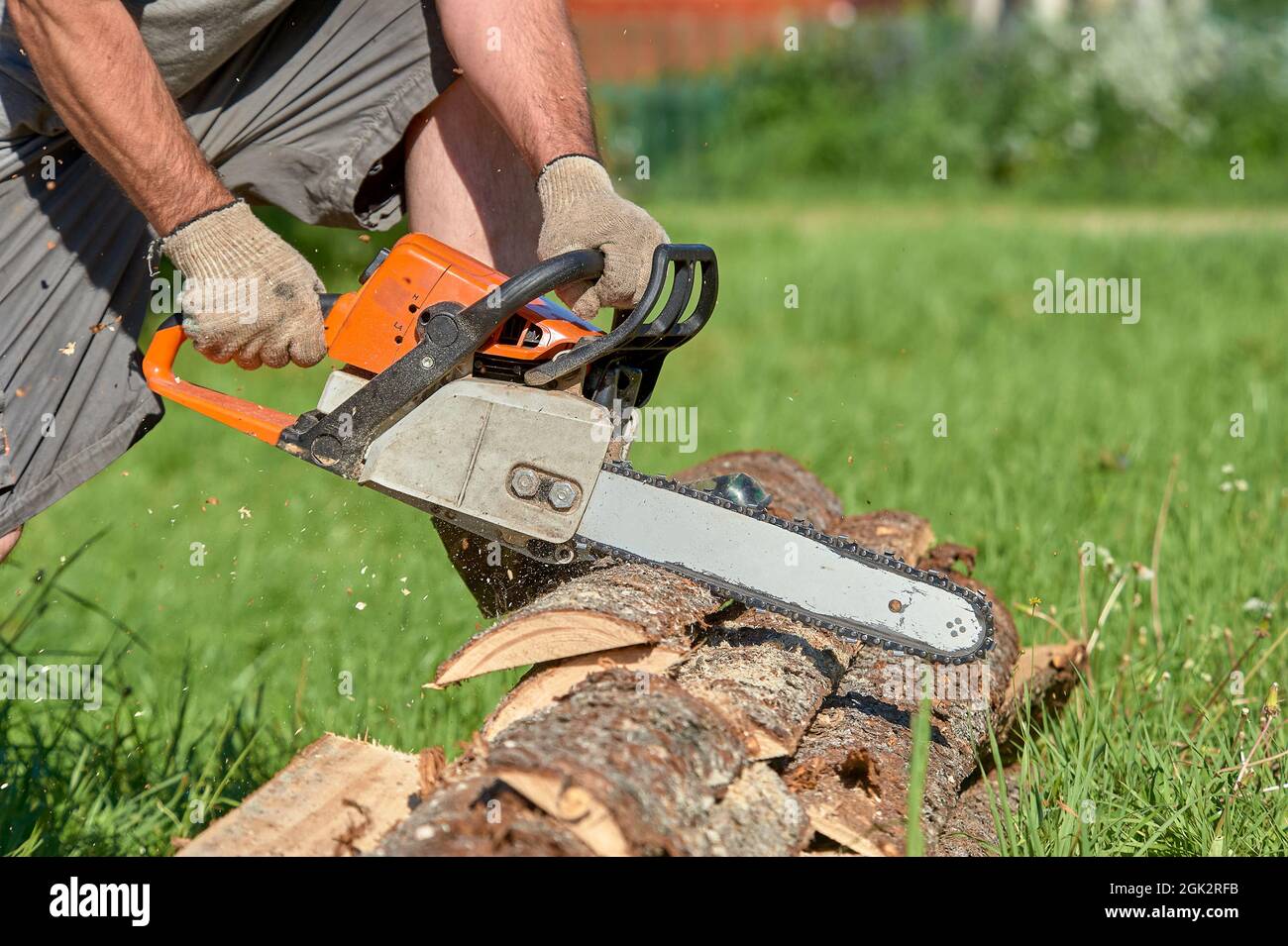 Petrol chainsaw hi-res stock photography and images - Alamy