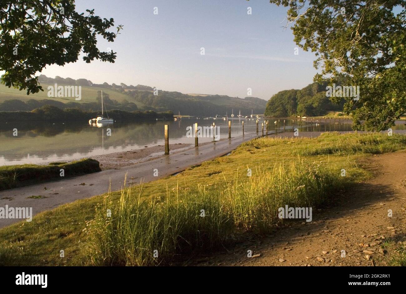 Tidal road at Aveton Gifford Stock Photo Alamy