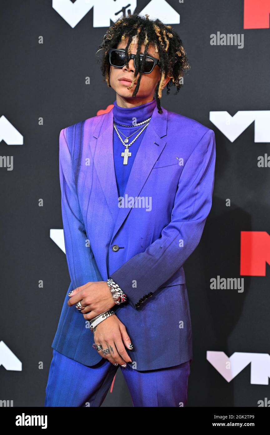 Iann Dior walks the red carpet at the 2021 MTV Video Music Awards held ...