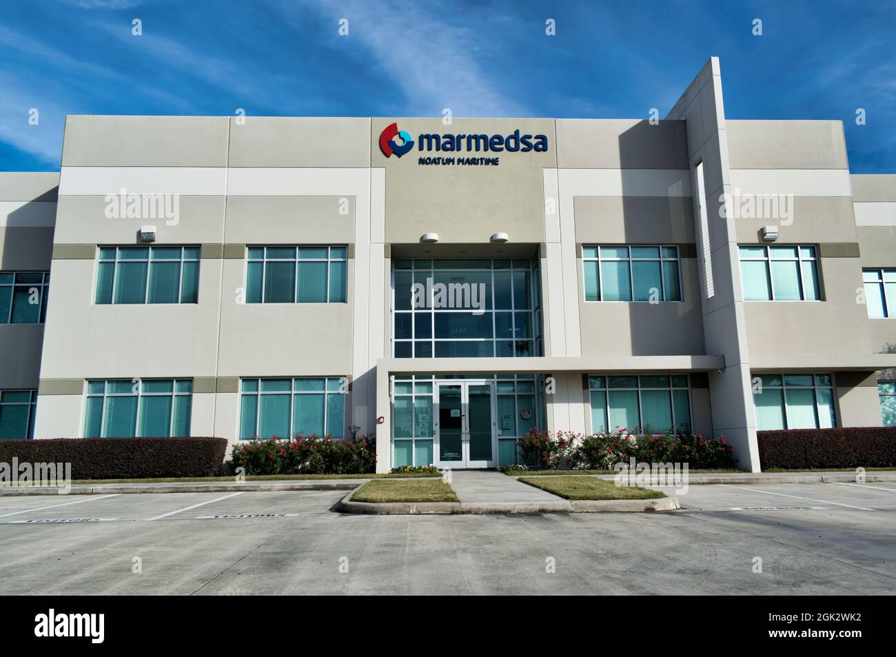 Houston, Texas USA 11-24-2019: Marmedsa Noatum Maritime logistics company located in Houston, TX. Stock Photo