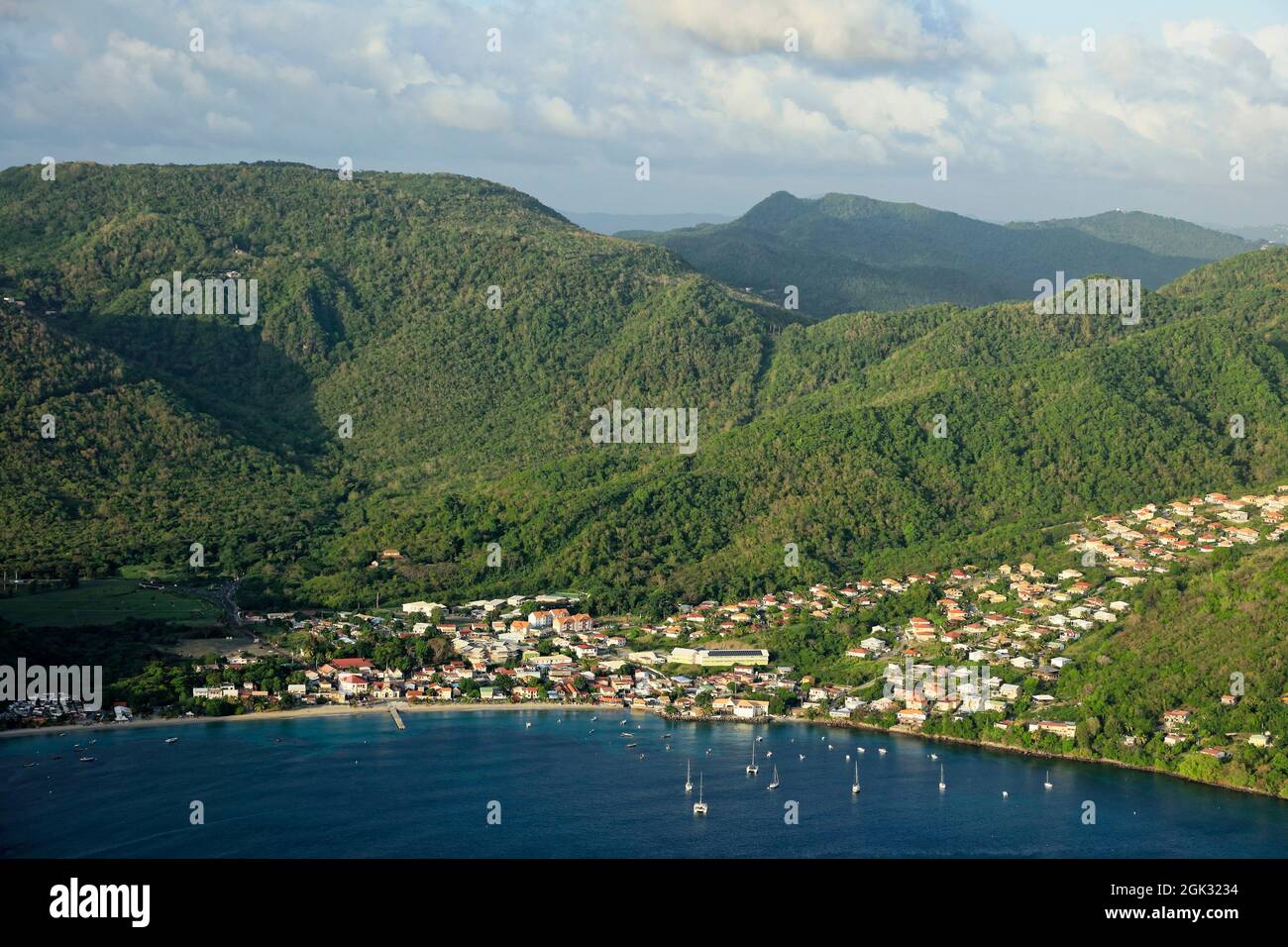 FRENCH WEST INDIES. MARTINIQUE ISLAND. THE ARLET COVE (ANSE D'ARLET