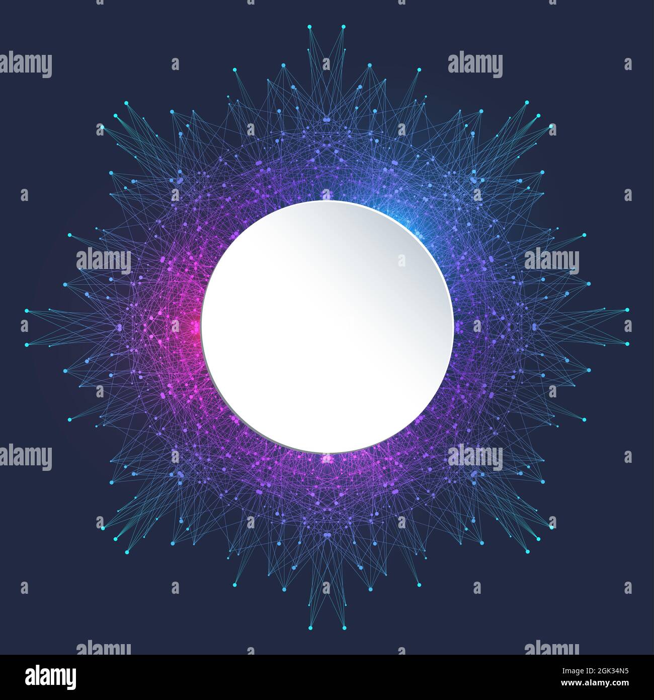 Quantum computer technology banner design template concept. Deep ...