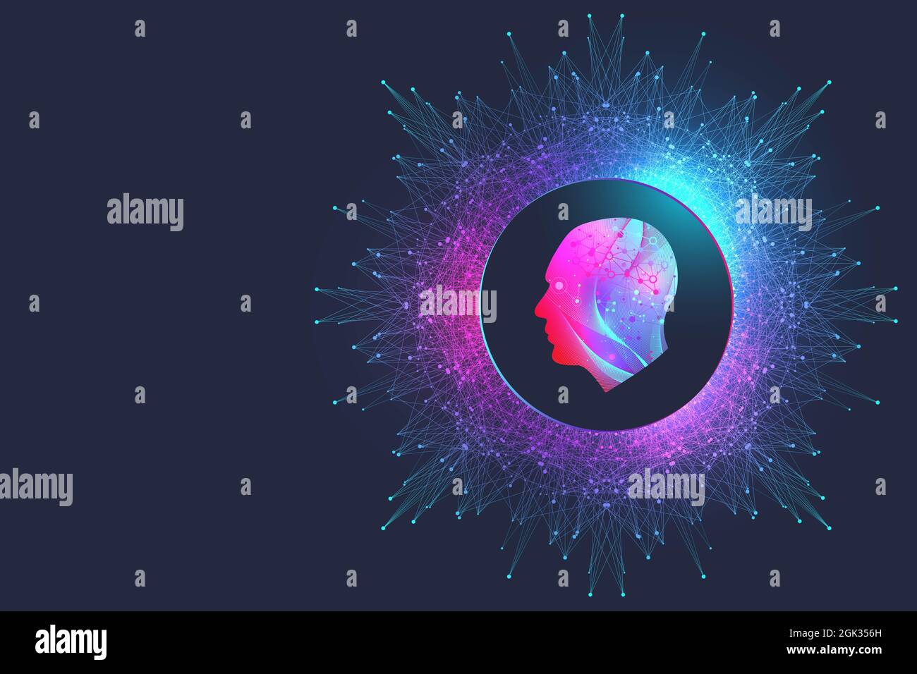 Artificial Intelligence and Machine Learning illustration Concept ...