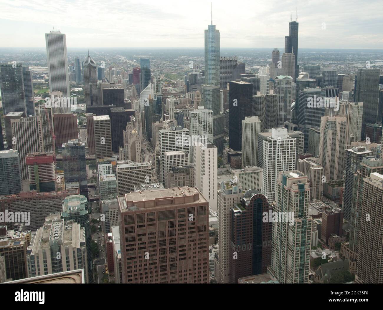 Chicago Skyline as seen from the John Hancock Center, Chicago, Illinois, USA Stock Photo