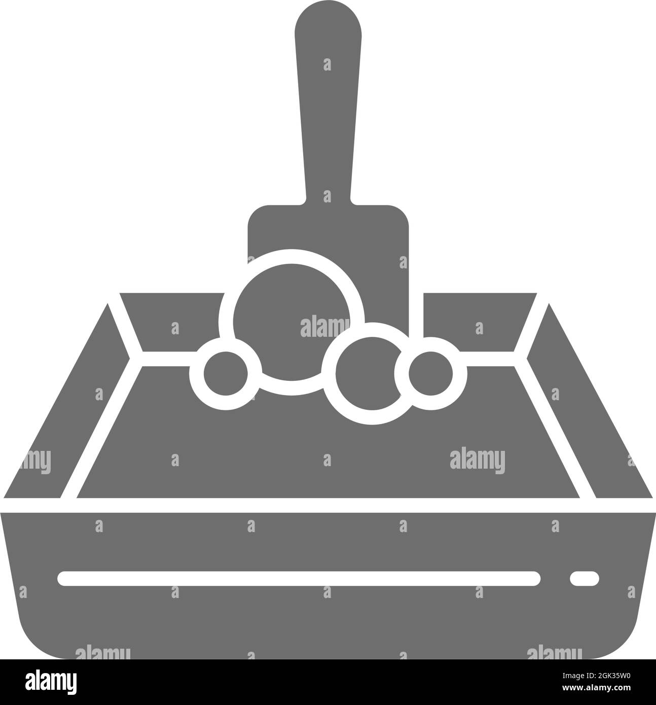 Vector sand tray and shovel grey icon Stock Vector Image & Art - Alamy