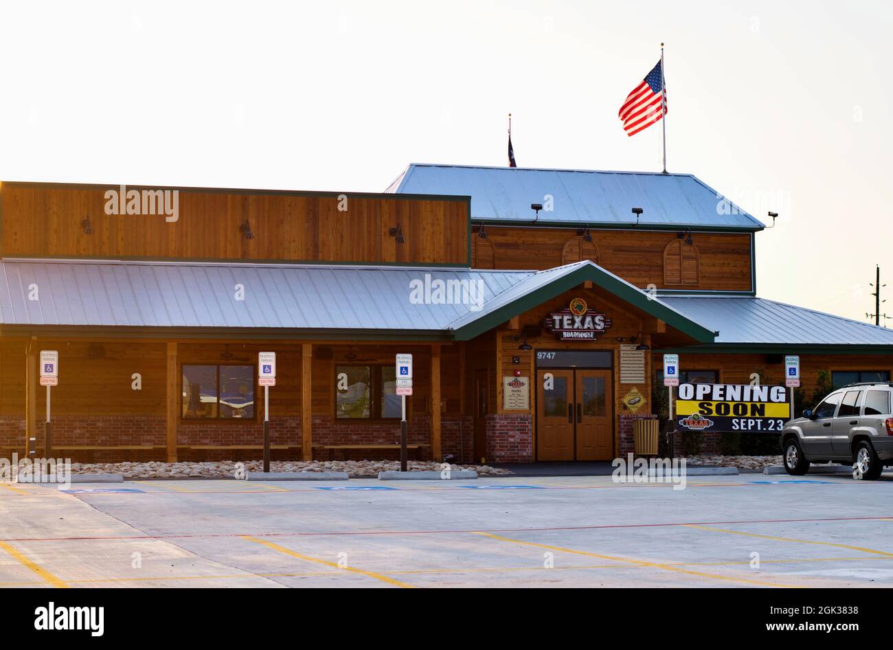 Humble, Texas USA 09-06-2019: Texas Roadhouse restaurant in Humble, TX