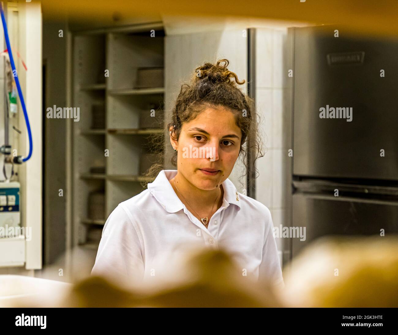 Panettone Prduction in the Pasticceria Marnin in Locarno, Switzerland. Circolo di Locarno, Switzerland Stock Photo