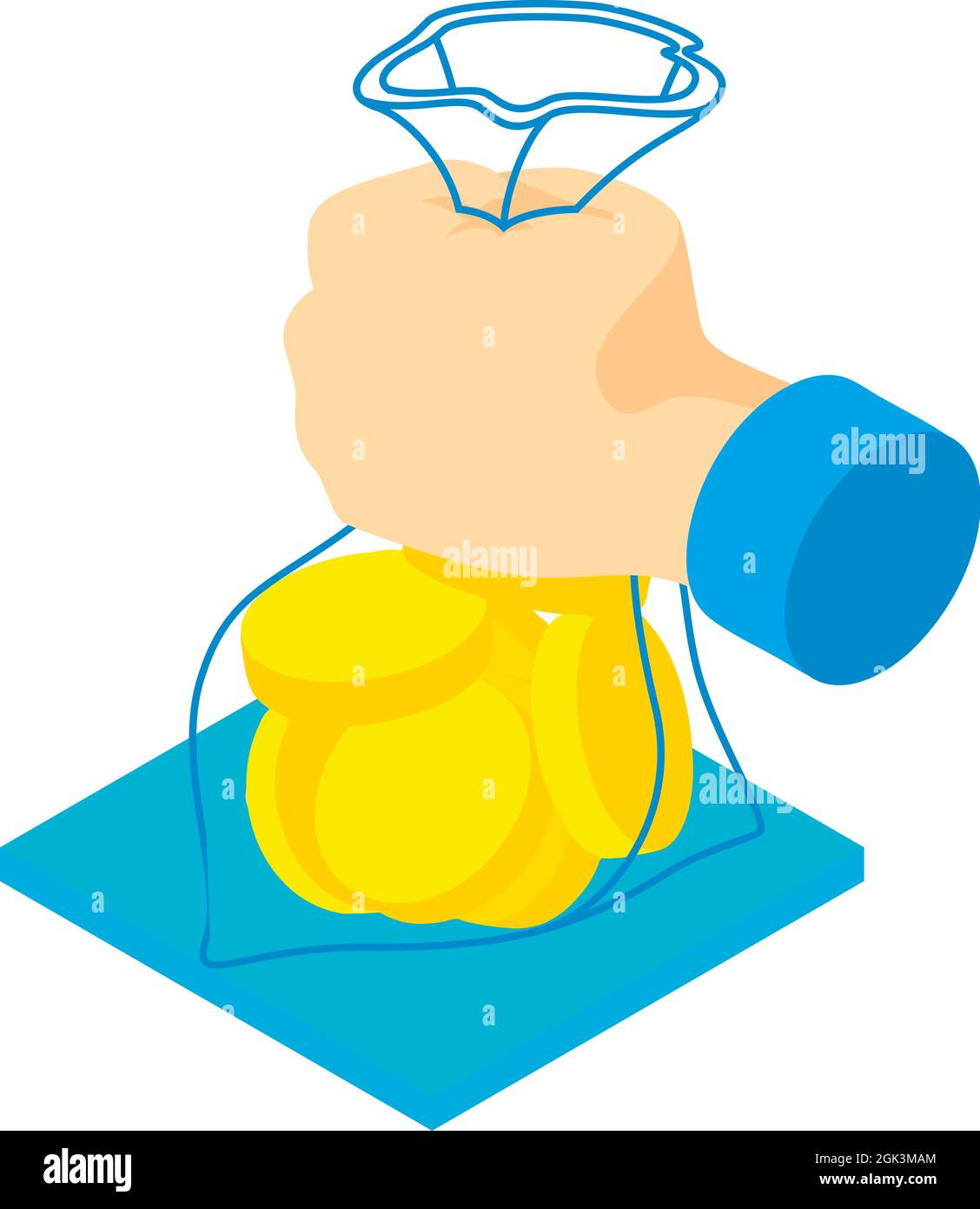 Transparency icon isometric vector. Transparent bag of gold coin in the  hand. Financial technology, digital money, virtual currency, cryptocurrency  concept Stock Vector Image & Art - Alamy