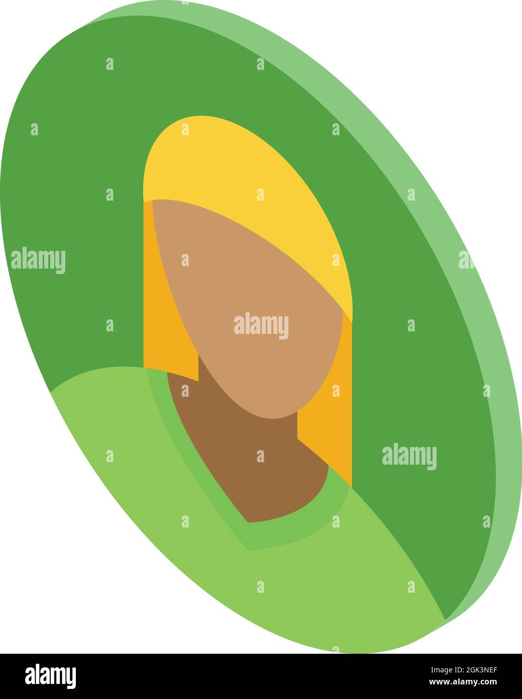 Woman avatar icon isometric vector. Anonymous person. Mystery unknown ...