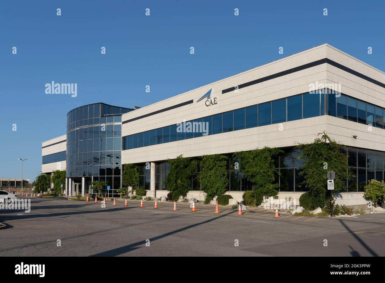 Montreal, QC, Canada - September 4, 2021: CAE headquarters in Montreal, QC, Canada. Stock Photo
