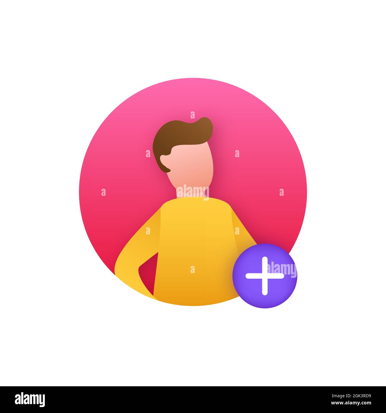 Cartoon image. People avatar profile. Flat vector. Social media. Photo frame. Stock Vector