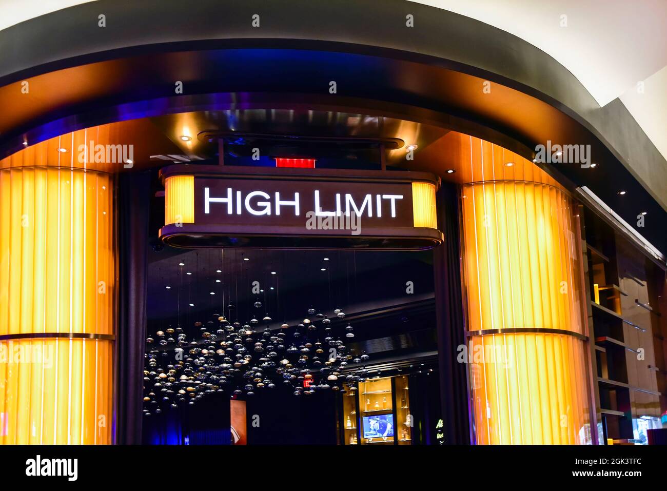 The Palms Casino, Las Vegas, High Limit Area Sign Stock Photo Alamy
