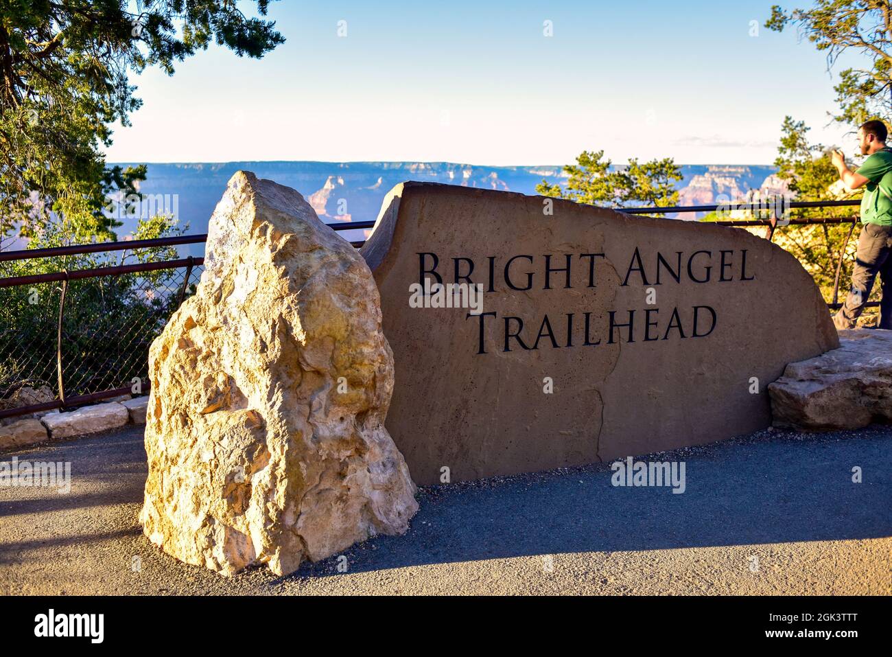 Sign for Bright Angel Trailhead at the Grand Canyon National Park