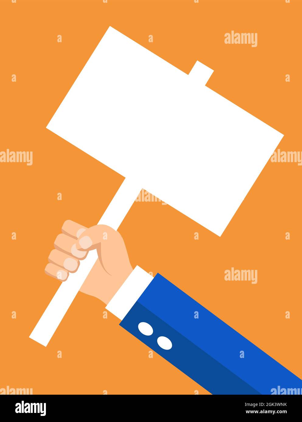 hand holding blank placard Stock Vector Image & Art - Alamy