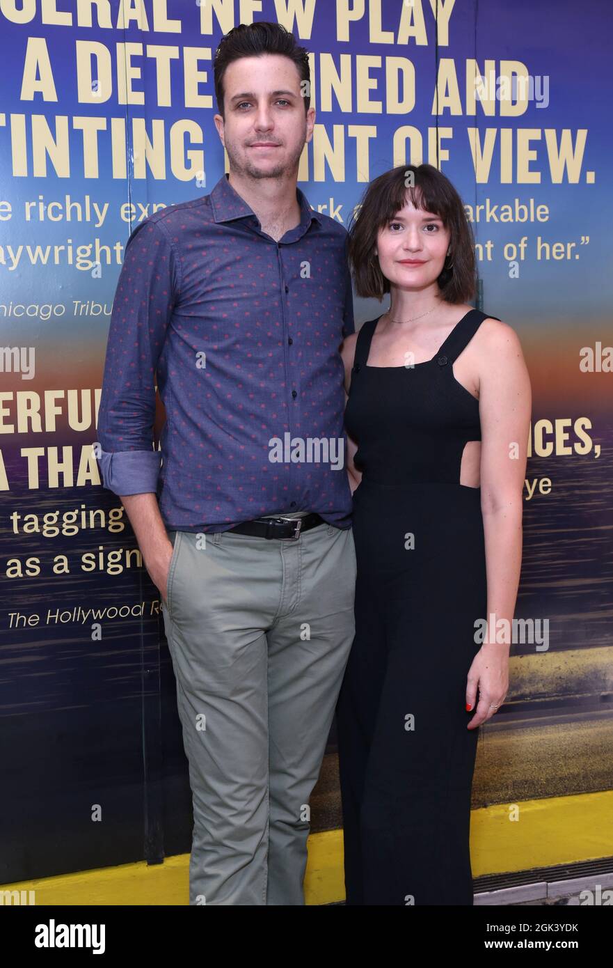 New York, NY, USA. 12th Sep, 2021. Kevin Armento and Jaki Bradley arrive at the Broadway opening for Pass Over, held at the August Wilson Theatre, on September 12, 2021, in New York City. Credit: Joseph Marzullo/Media Punch/Alamy Live News Stock Photo