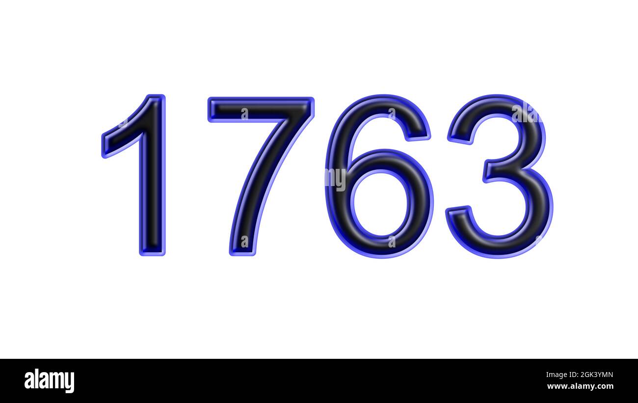 1763 In Numbers blue 1763 number 3d effect white background Stock Photo - Alamy