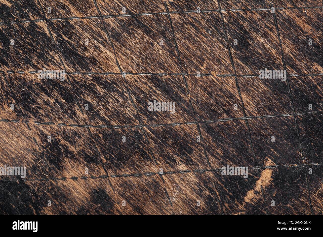 Old burnt scratched wooden texture background Stock Photo