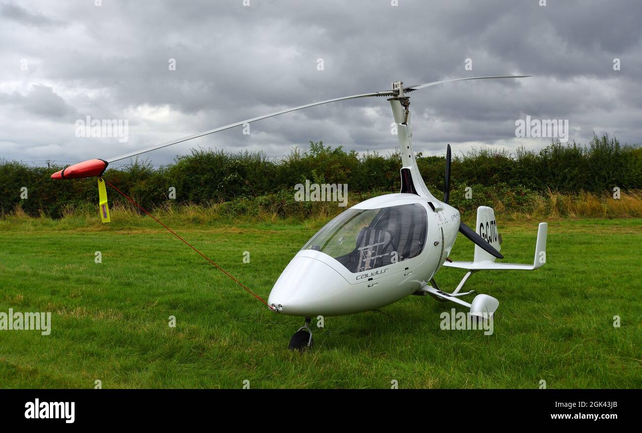 Calidus  Gyroplane  on airstrip Stock Photo