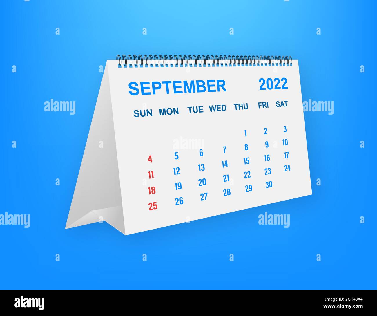 September 2022 Calendar Leaf. Calendar 2022 In Flat Style. Vector Illustration Stock Vector Image & Art - Alamy