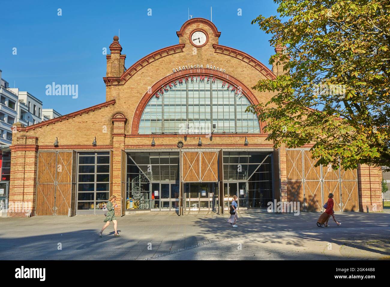 Bockenheimer Depot, Städtische Bühnen, Kulturdenkmal, Carlo-Schmid-Platz, Bockenheim, Frankfurt am Main, Hessen, Deutschland Stock Photo