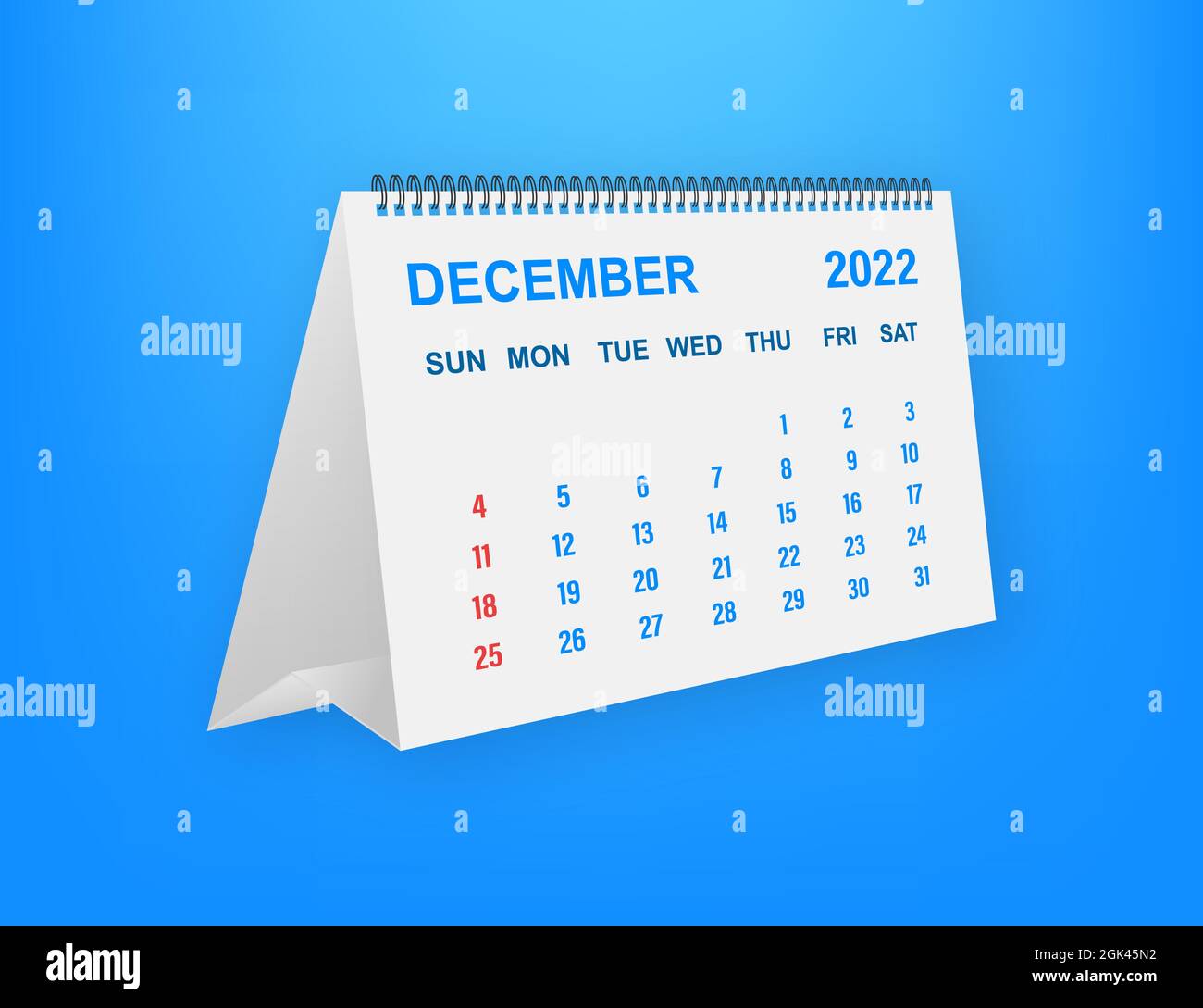 December Calendar 2022 December 2022 Calendar Leaf. Calendar 2022 In Flat Style. A5 Size. Vector  Illustration Stock Vector Image & Art - Alamy