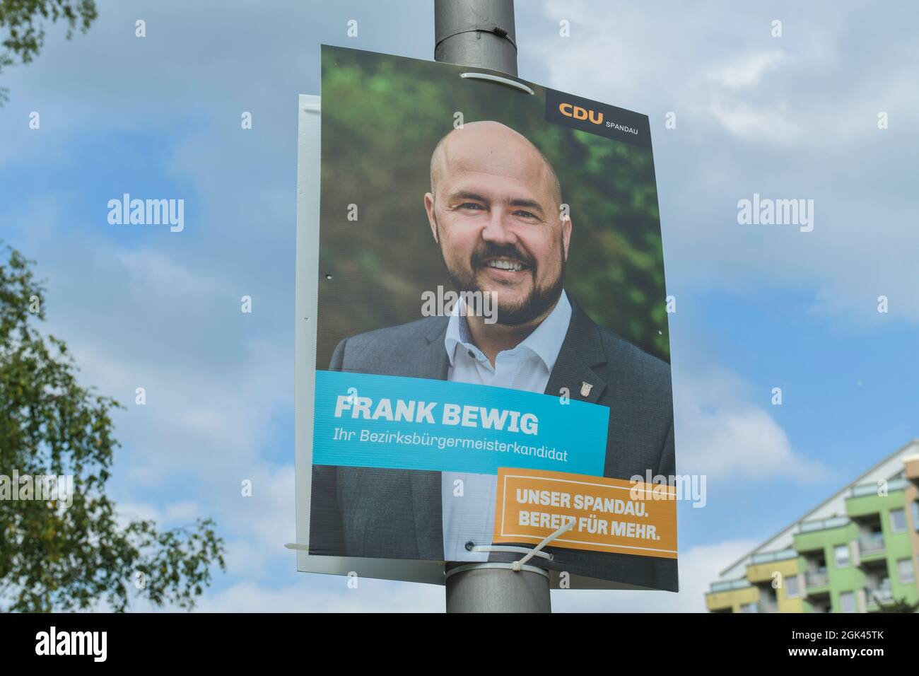 Wahlplakat Frank Bewig, CDU, Spandau, Berlin, Deutschland Stock Photo