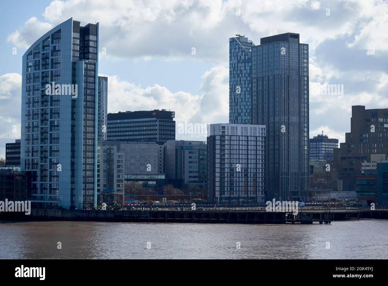 princes dock and liverpool waters redevelopment area waterfront