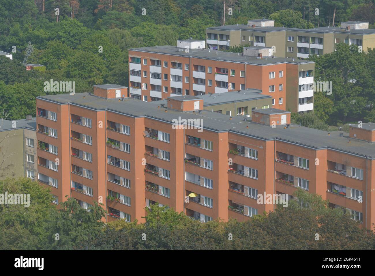 Plattenbauten, Bramwaldweg, Falkenhagener Feld, Spandau, Berlin, Deutschland Stock Photo