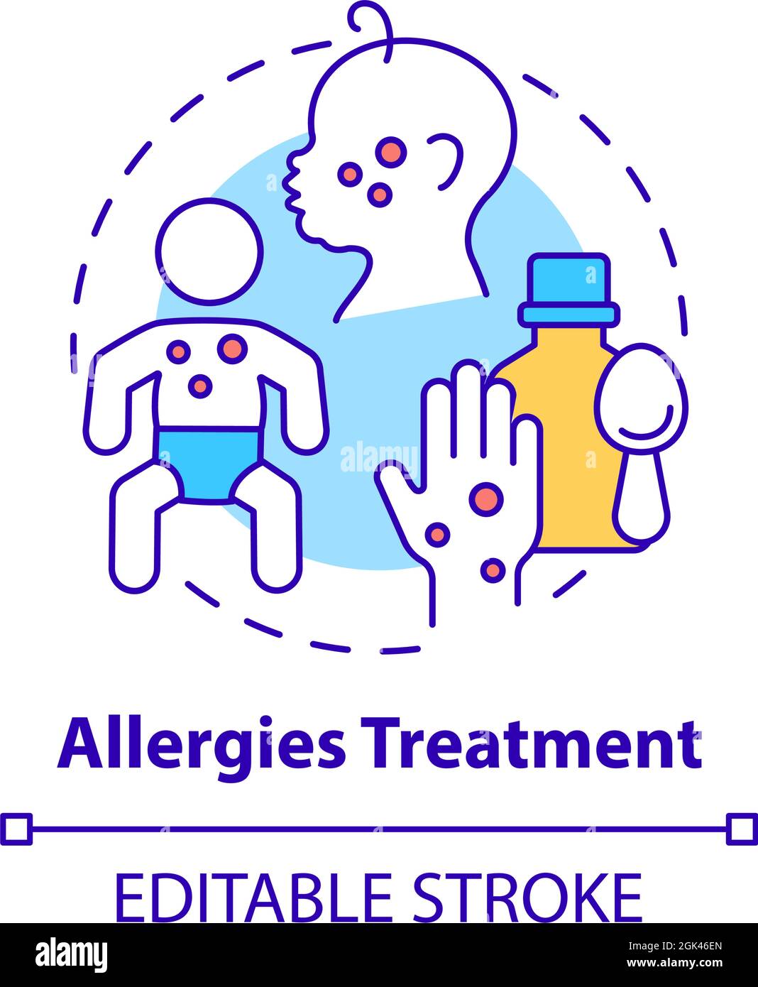 Allergies treatment concept icon Stock Vector Image & Art Alamy
