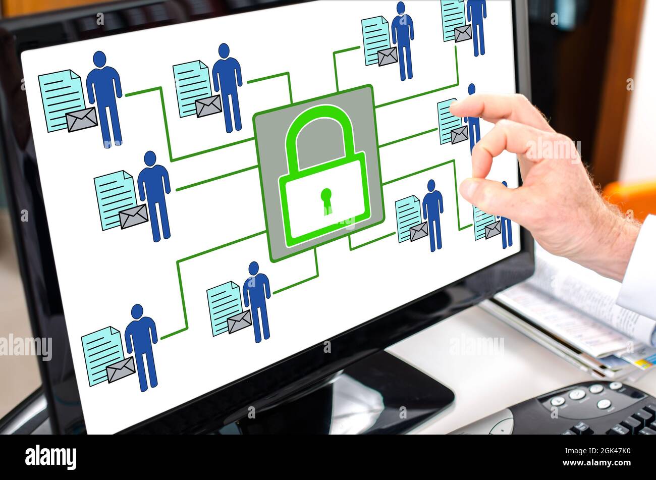 Personal data security concept shown on a computer screen Stock Photo ...