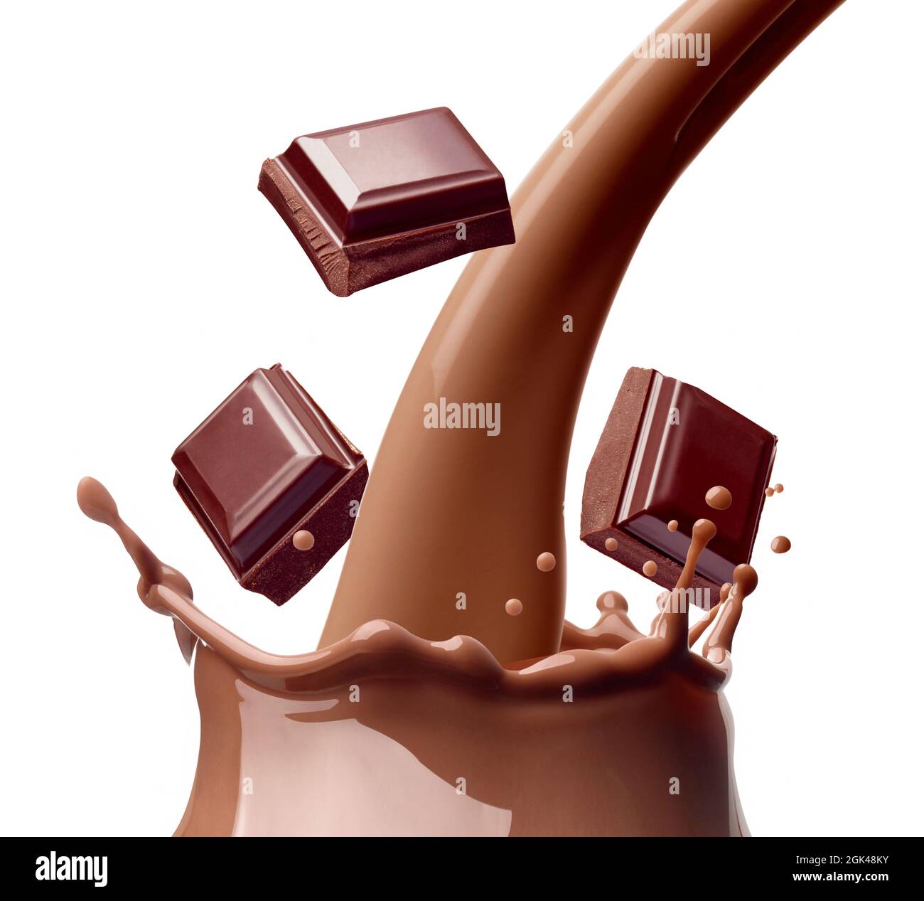 chocolate milk drink splash glass Stock Photo Alamy
