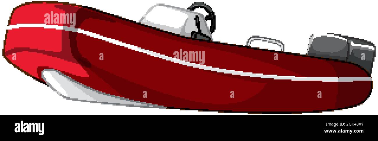 Powerboat or speedboat isolated on white background illustration Stock ...