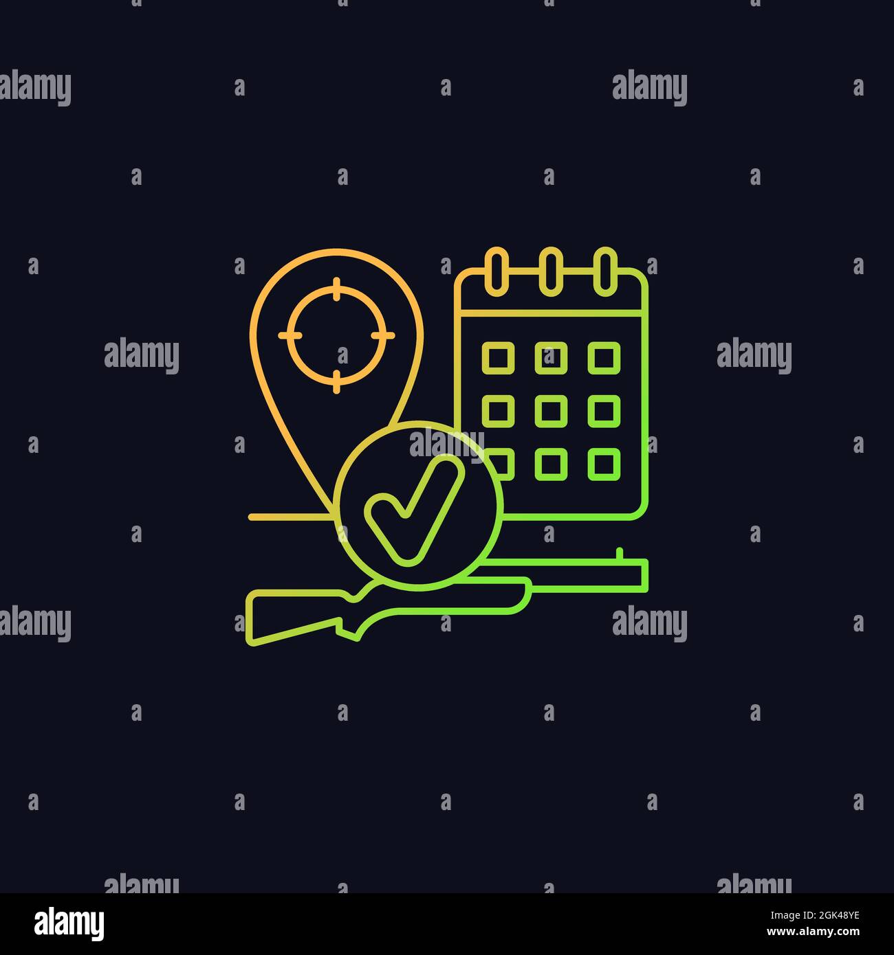 Hunting season gradient vector icon for dark theme Stock Vector Image ...