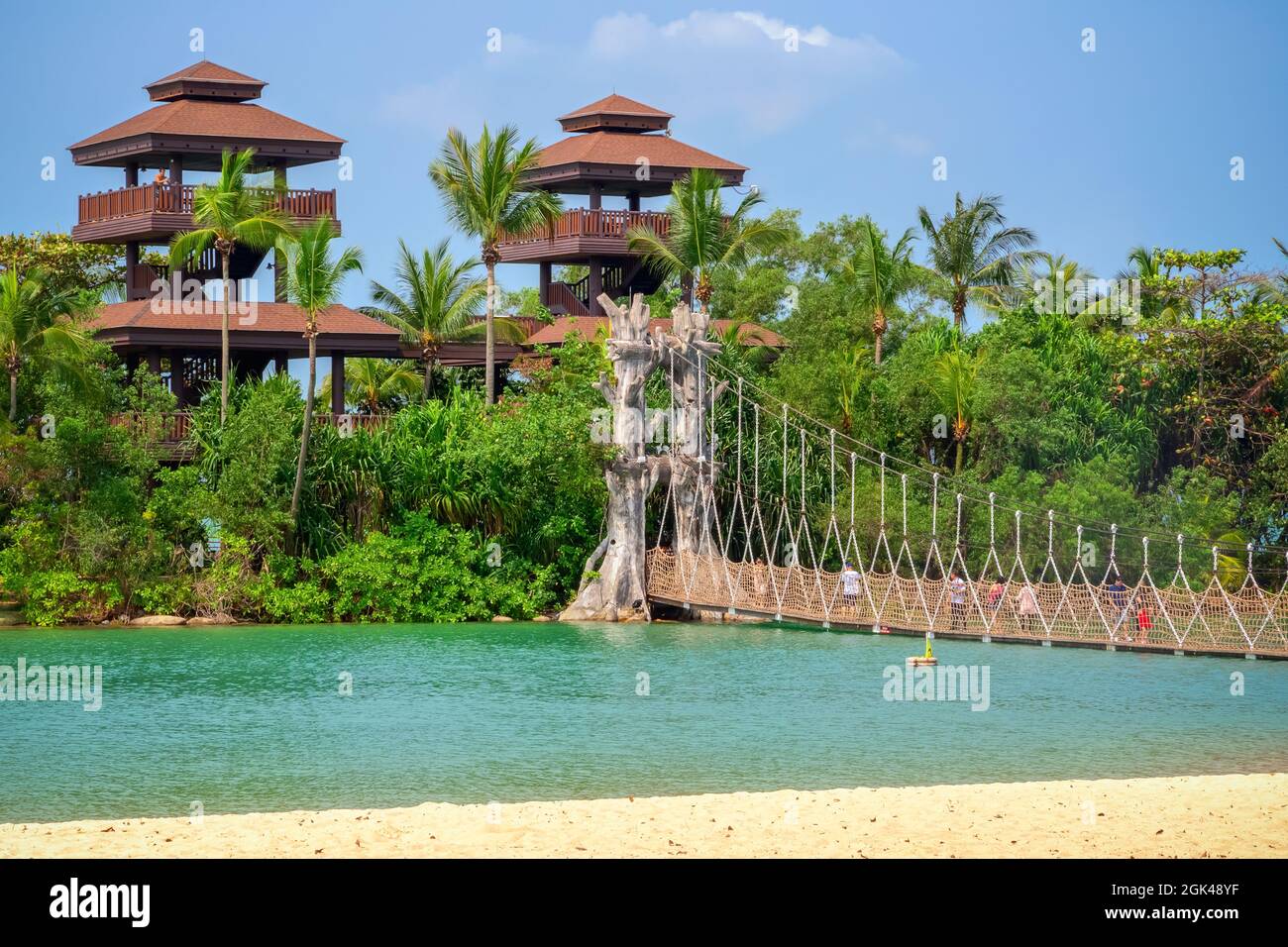 Sentosa, Singapore - March 3, 2021 - The southernmost point of ...