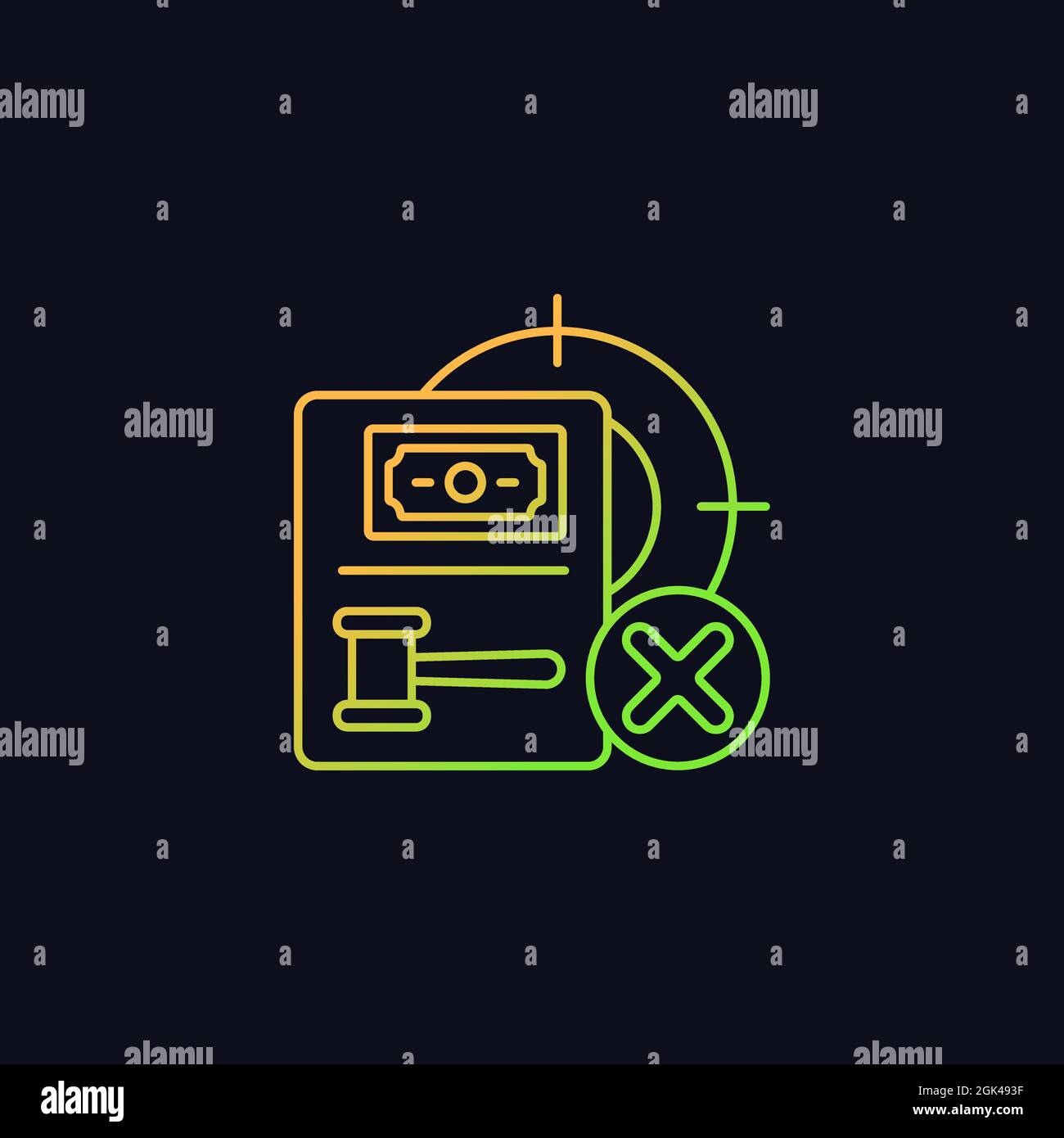 Wildlife protection gradient vector icon for dark theme Stock Vector