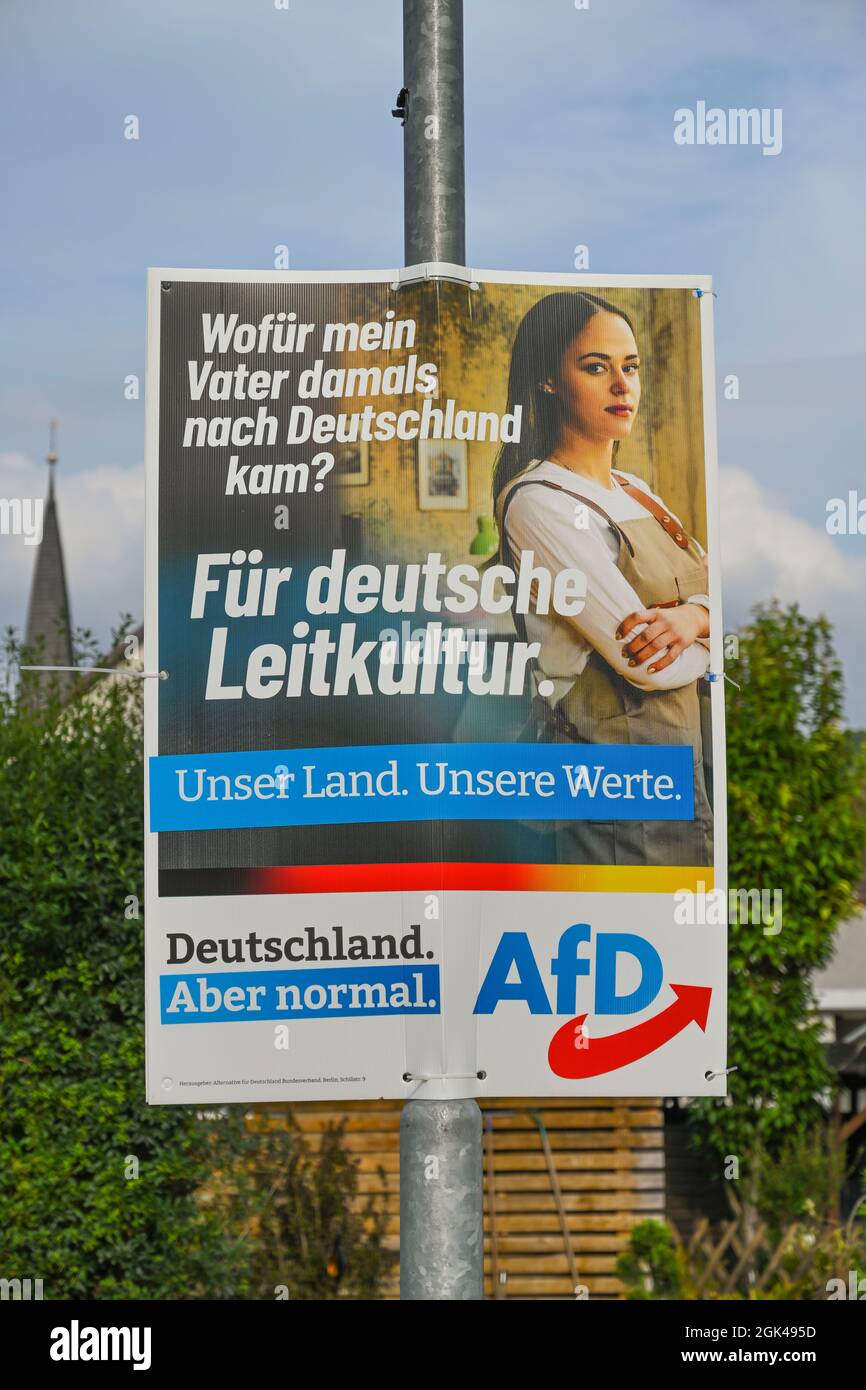 Wahlplakat, AfD, Bundestagswahl 2021, Deutschland Stock Photo