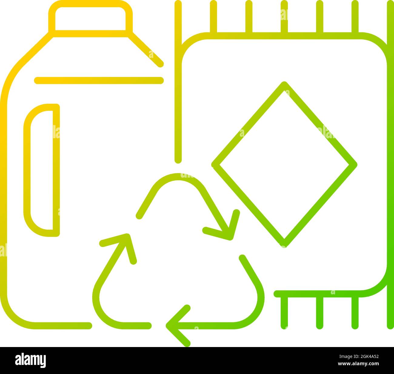 Rugs from recycled materials gradient linear vector icon Stock Vector