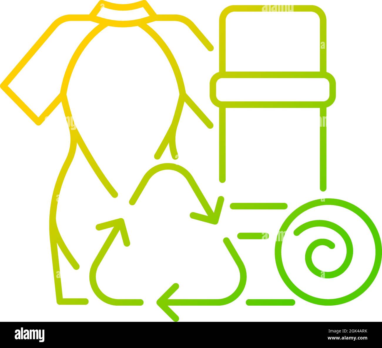 Yoga mats from recycled wetsuits gradient linear vector icon Stock