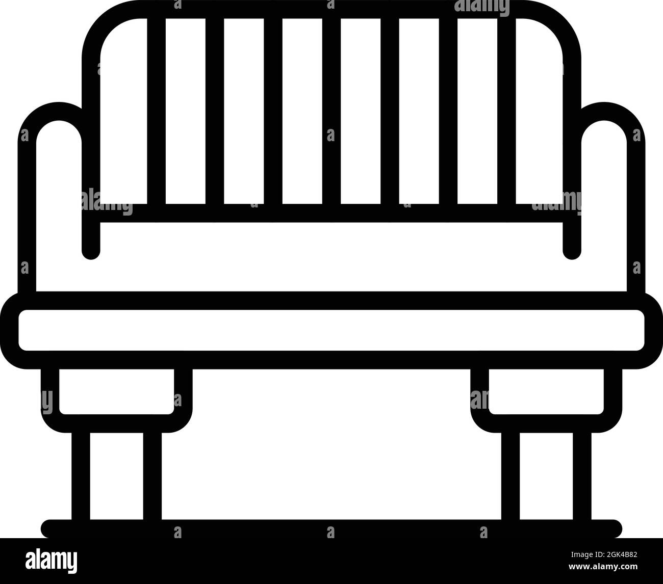 Wooden bench icon outline vector. Park seat. Outdoor bench Stock Vector Image & Art Alamy