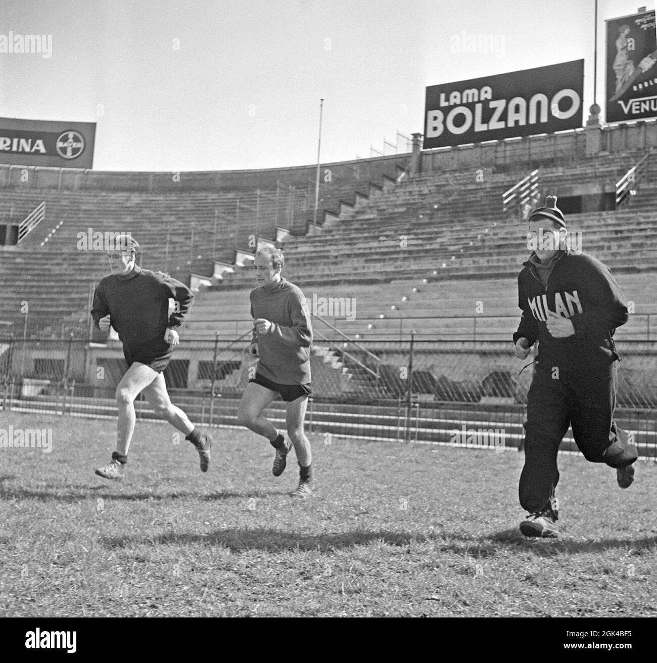 Gunnar Nordahl. 19 october 1921 - 15 september 1995. Swedish football player, best known for playing in the italian football club AC Milan from 1949 to 1956. He stills holds the record for goals per appearance in Italy. Nordahl is considered to be one of the greatest Swedish football players of all-time. Nordahl became the first swedish professional footballplayer when transfereed to AC Milan on january 22 1949. Later, he would team up with his national team strike partners, Gunnar Gren and Nils Liedholm to form the renowned Gre-No-Li trio, a succesful trio playing together for AC Milan. Pictu Stock Photo