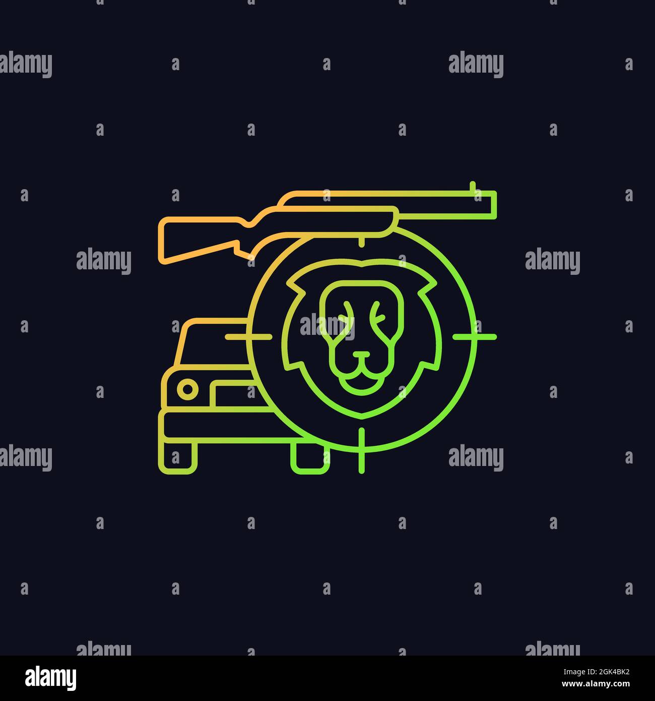 Safari gradient vector icon for dark theme Stock Vector