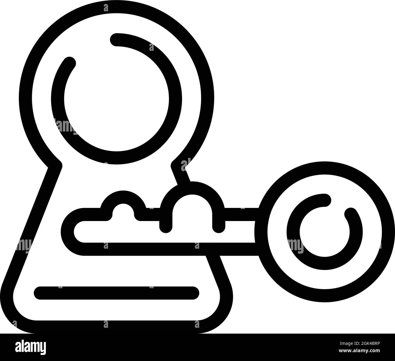 Door lock icon outline vector. Smart digital. Electronic remote Stock Vector
