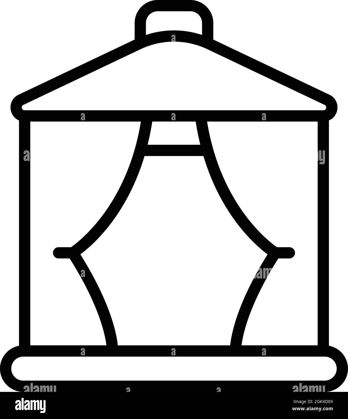 Garden pavilion icon outline vector. Gazebo pergola. Patio house Stock ...