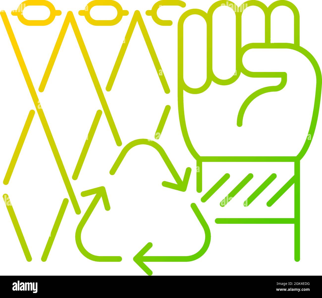 Ghost net bracelets gradient linear vector icon Stock Vector