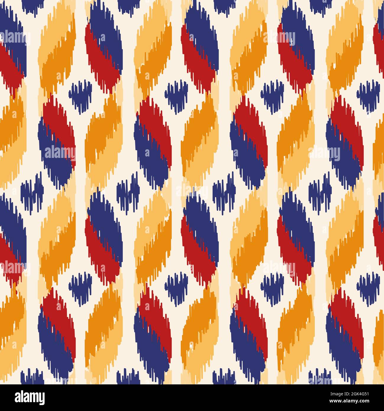 Seamless geometric pattern, based on ikat fabric style. Vector ...