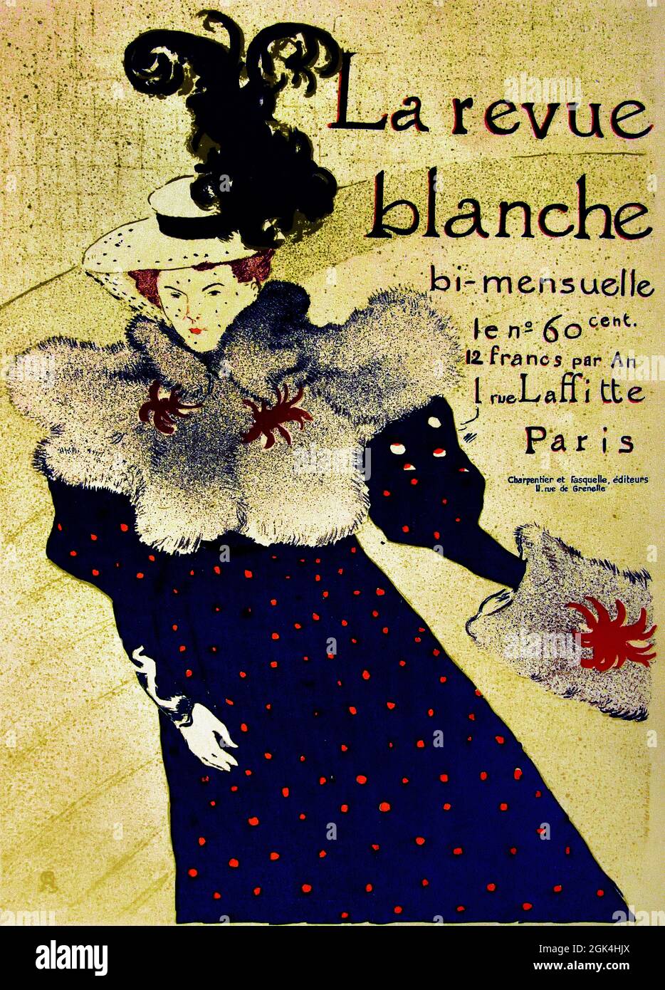 The magazine La Revue Blanche with Misia Natanson on the cover 1897 Henri de Toulouse-Lautrec 1864-1901 France French Stock Photo