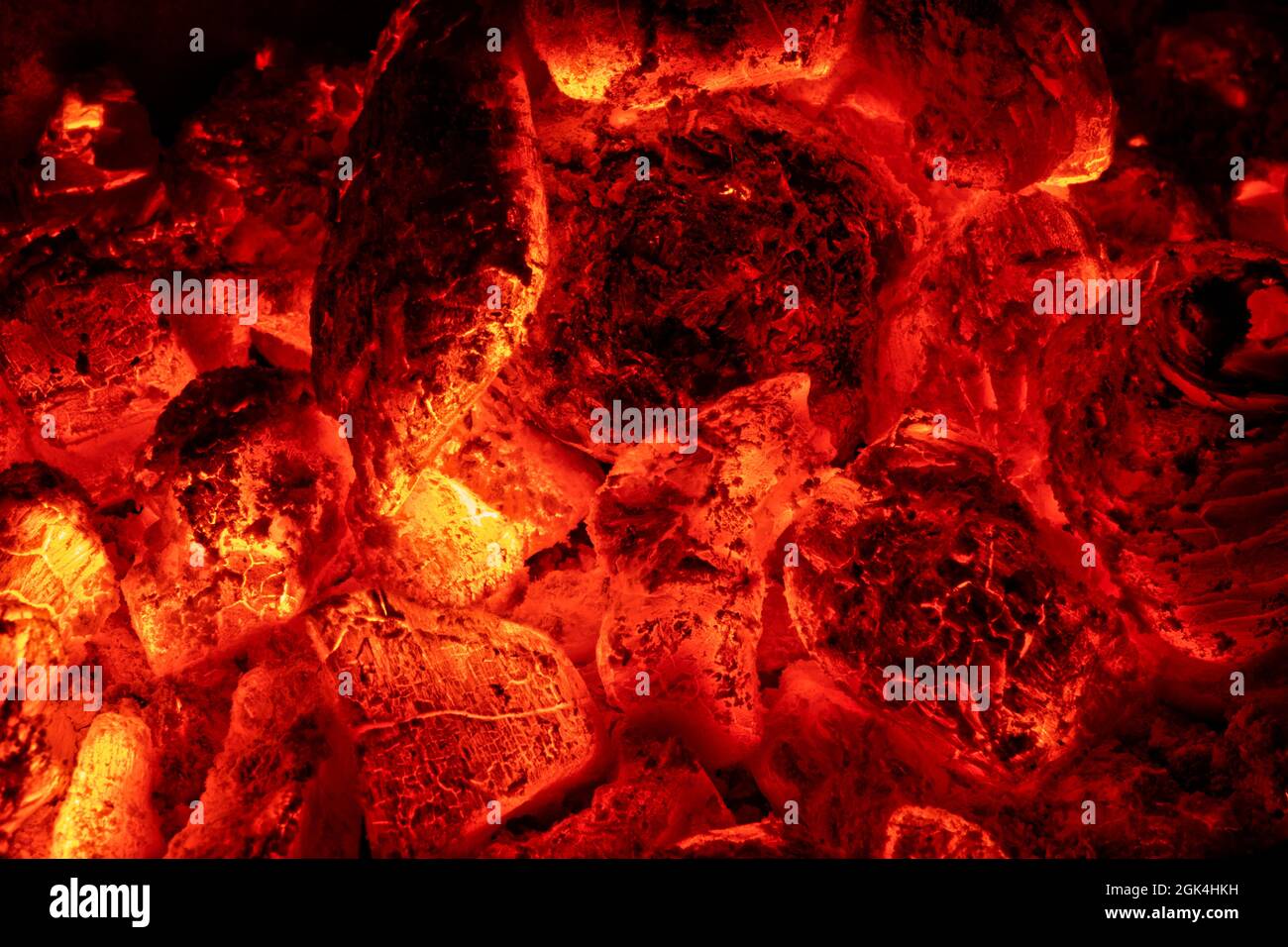 Close up of glowing charcoal embers Stock Photo - Alamy